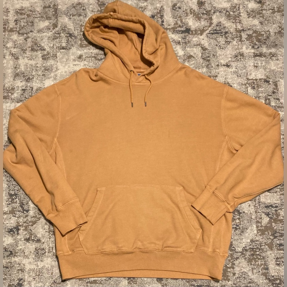 Vintage J Crew Reverse Weave Flannel Lined Hoodie - Large NWOT